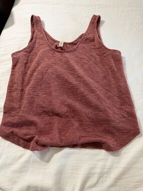 Mahina Mauve Knit Scoop Neck Tank SZ: S